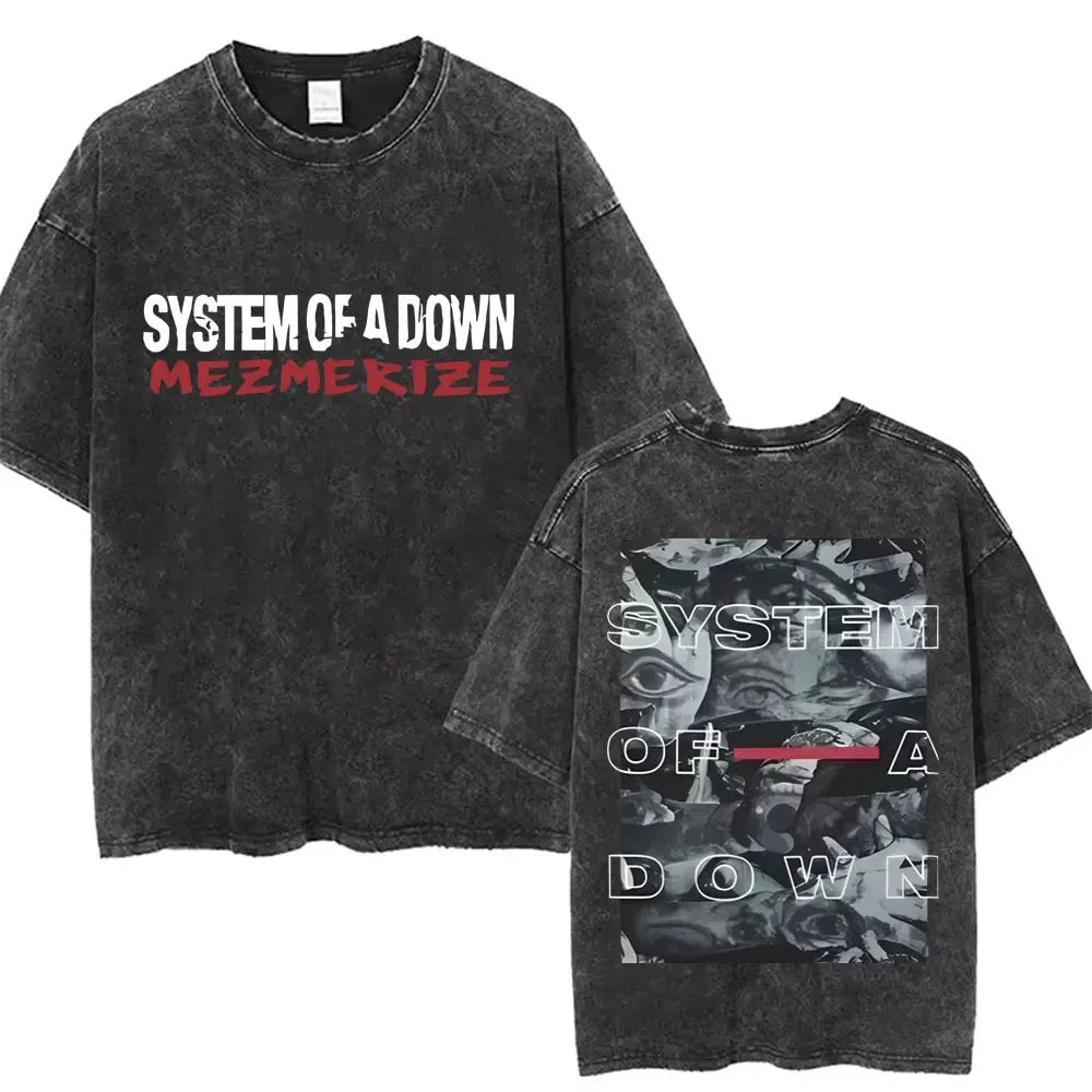 Vintage System of a Down Washed Distressed Band T-Shirt