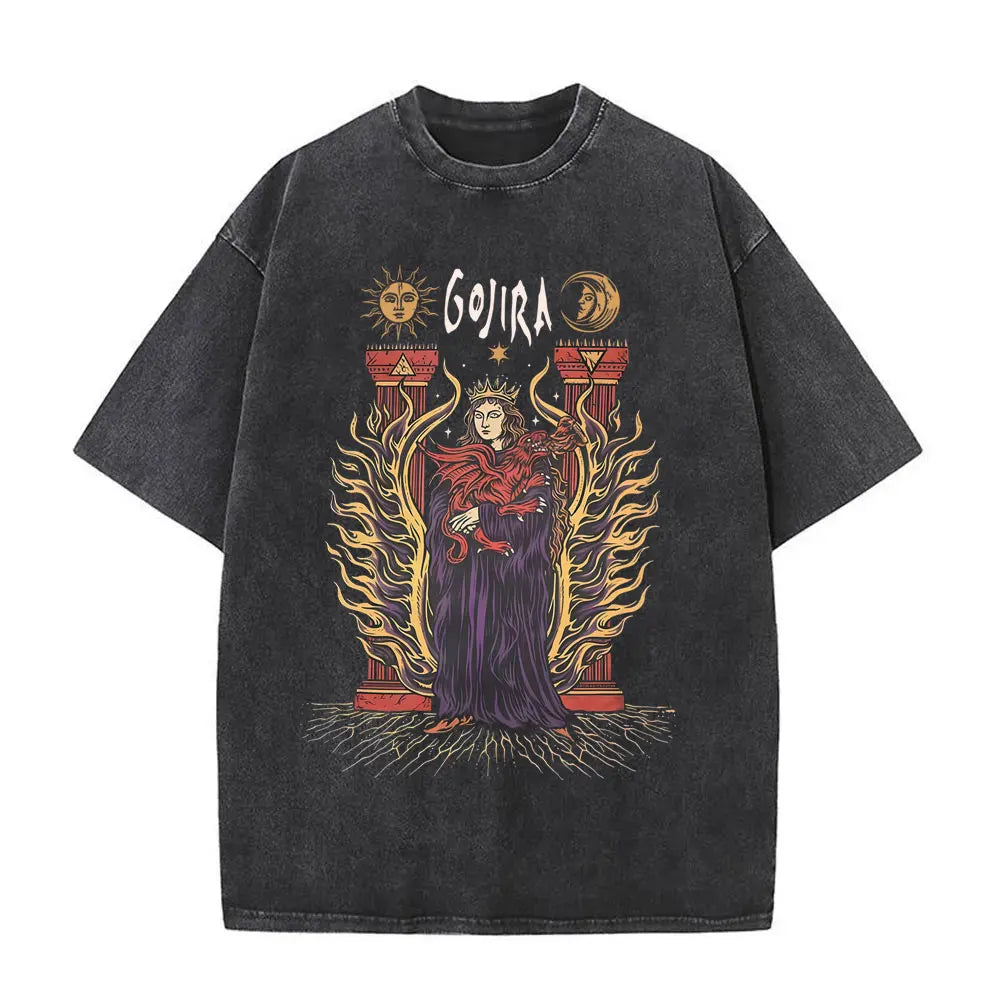 Vintage Gojira Washed Distressed Metal T-Shirt