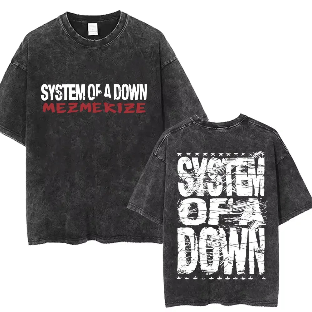 Vintage System of a Down Washed Distressed Band T-Shirt