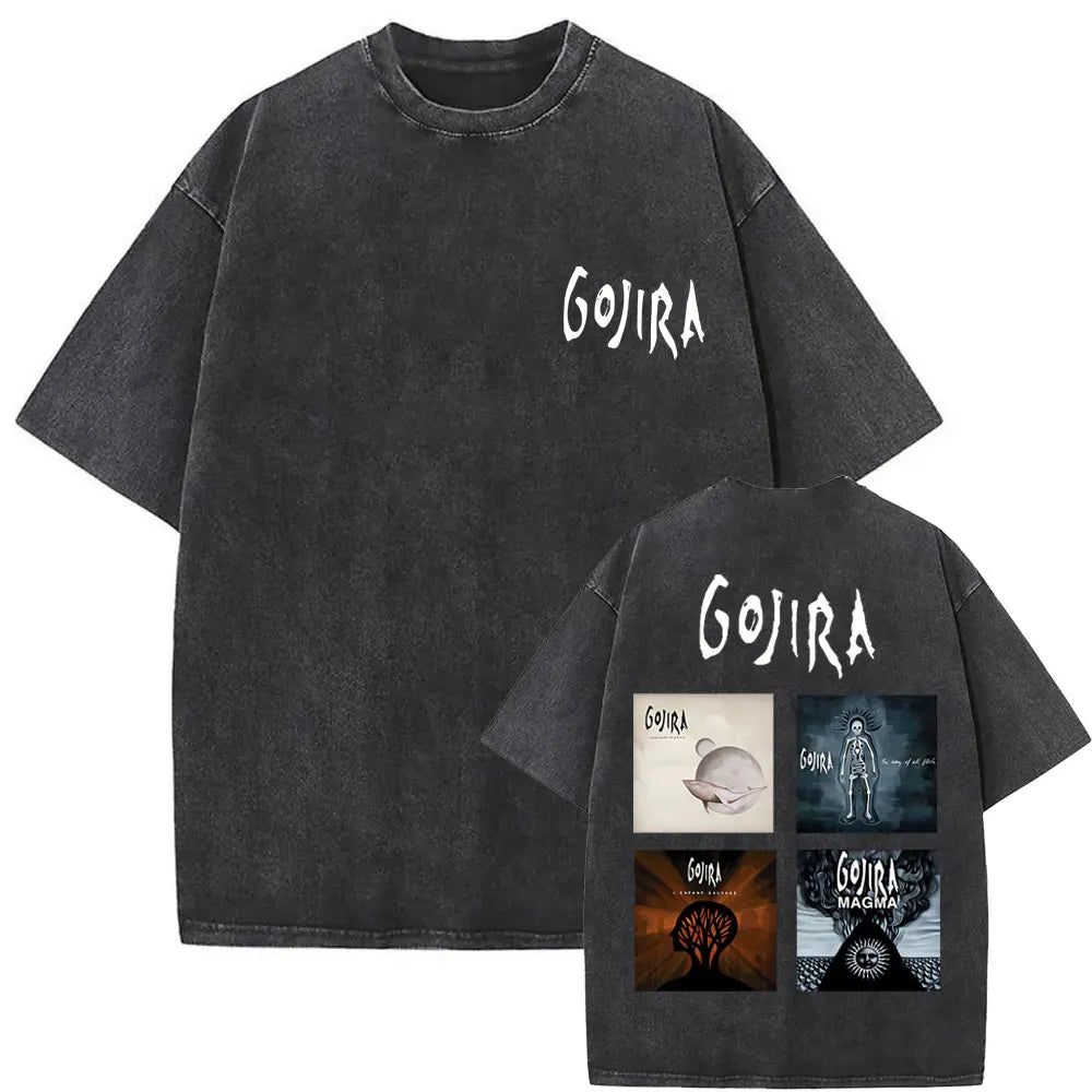 Vintage Gojira Washed Distressed Metal T-Shirt