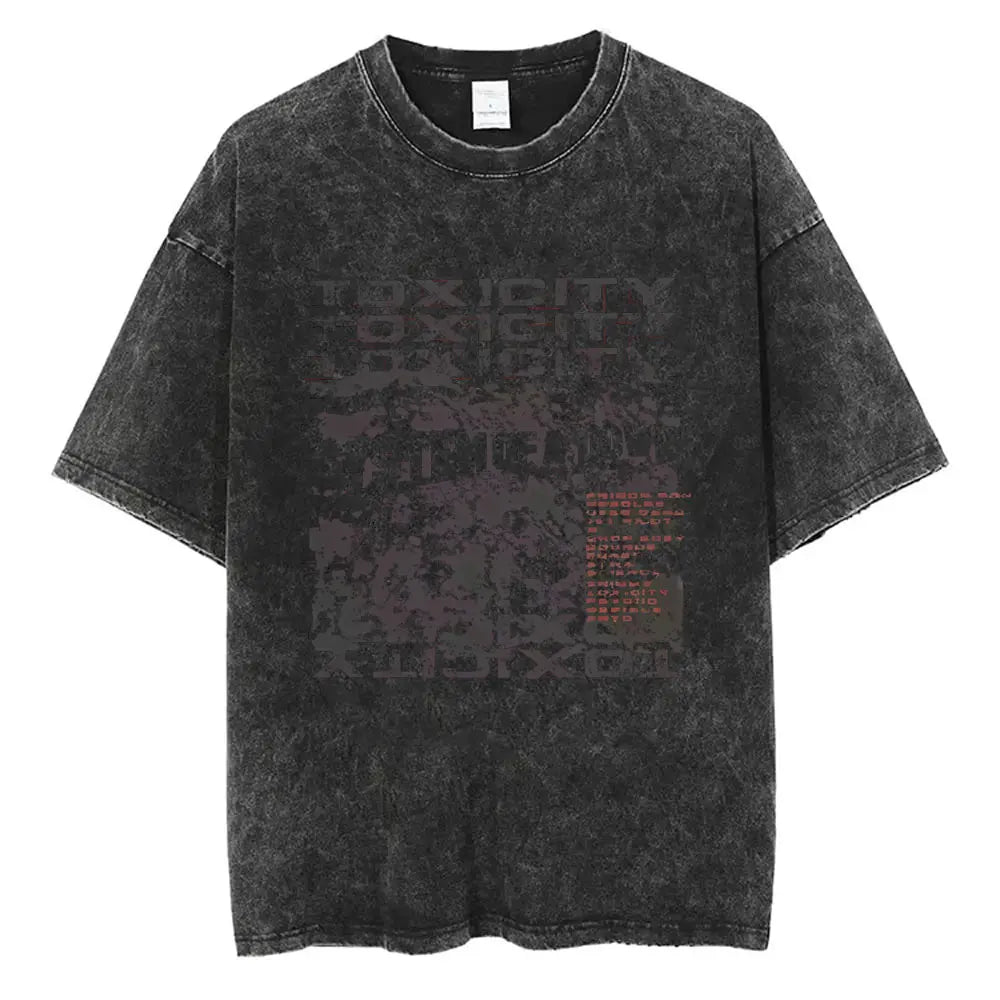 Vintage System of a Down Washed Distressed Band T-Shirt