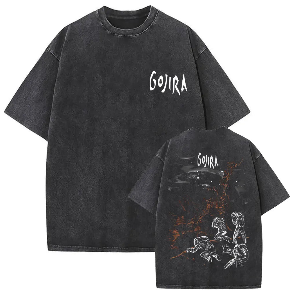 Vintage Gojira Washed Distressed Metal T-Shirt