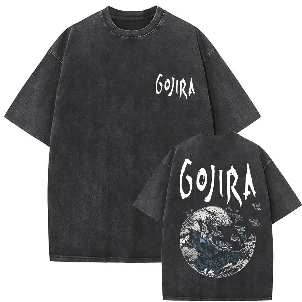 Vintage Gojira Washed Distressed Metal T-Shirt