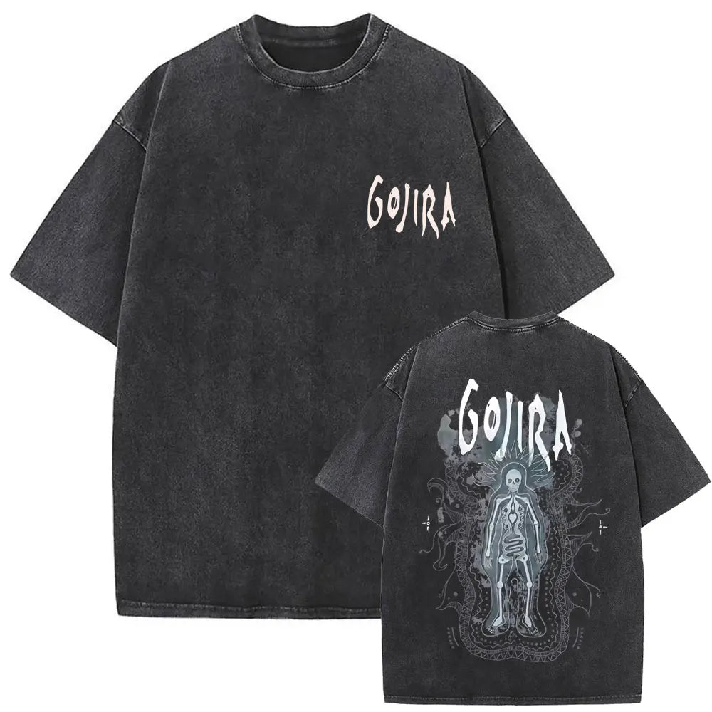 Vintage Gojira Washed Distressed Metal T-Shirt