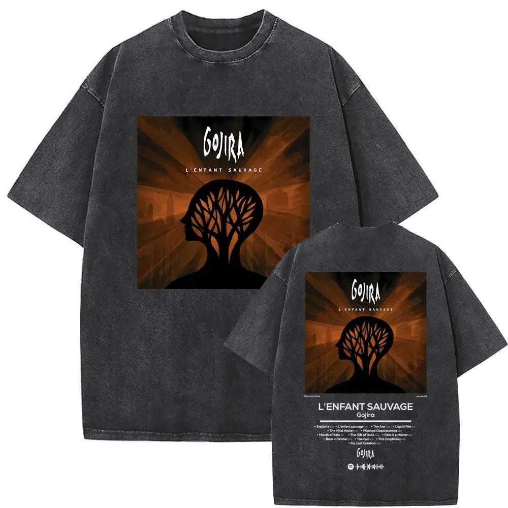 Vintage Gojira Washed Distressed Metal T-Shirt