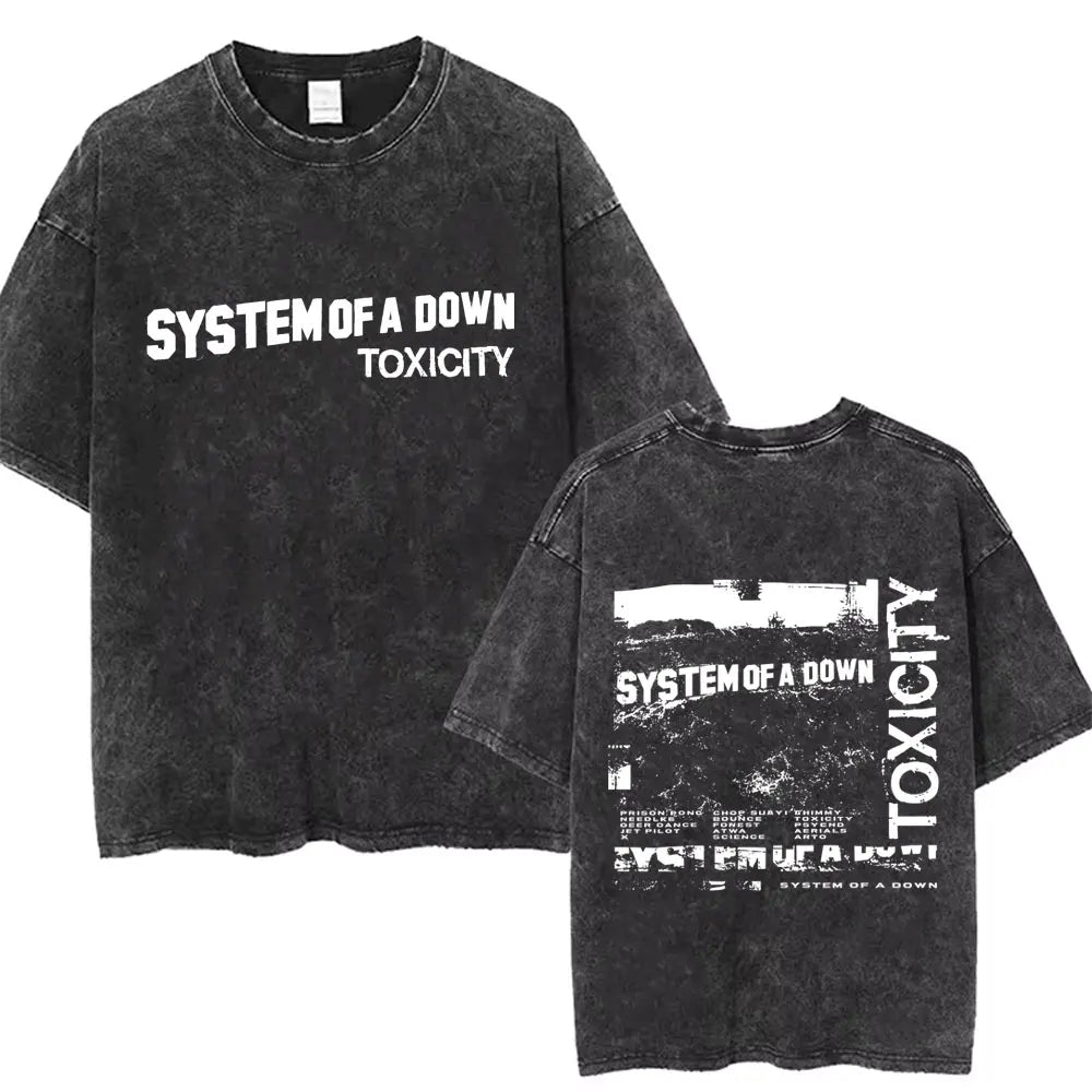 Vintage System of a Down Washed Distressed Band T-Shirt