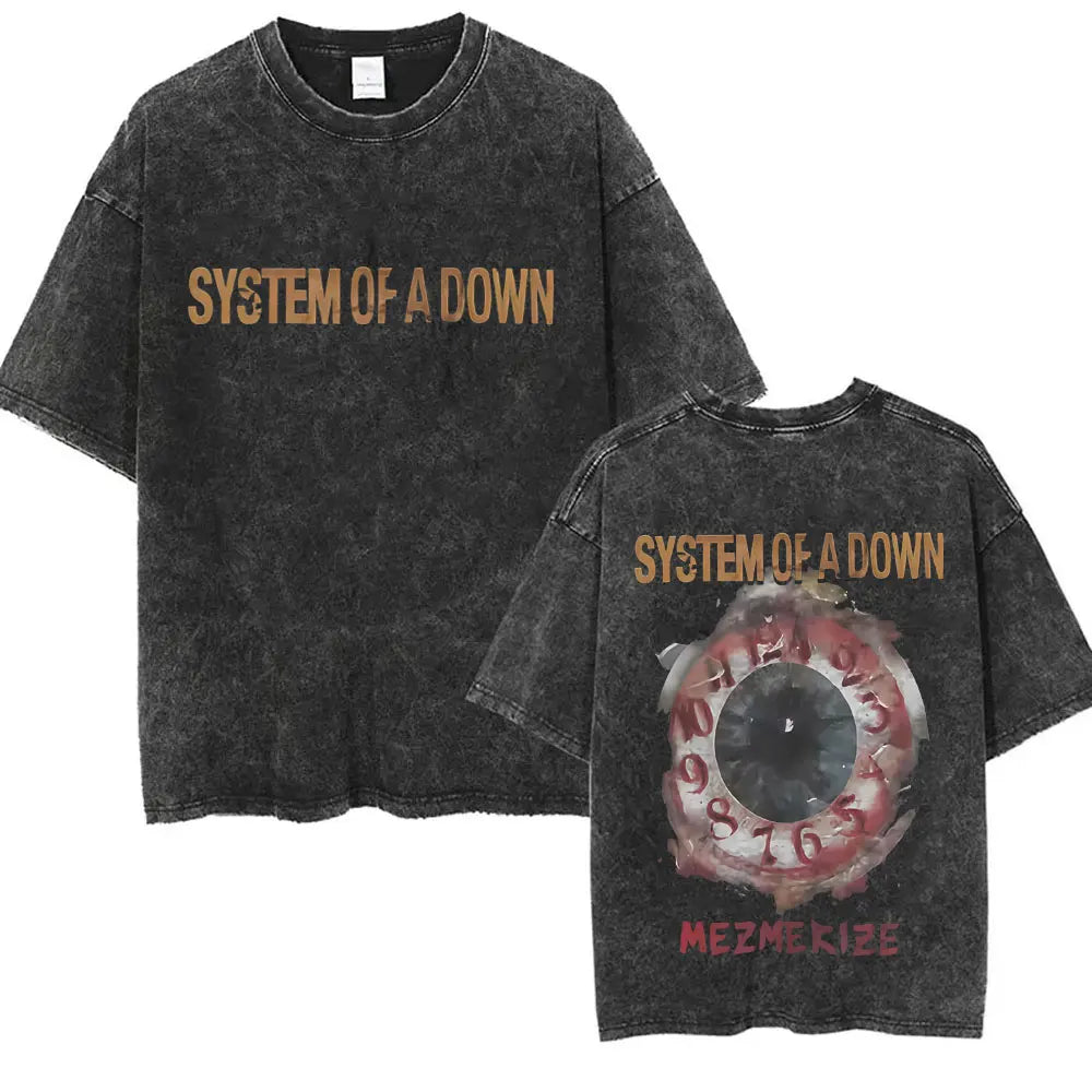 Vintage System of a Down Washed Distressed Band T-Shirt