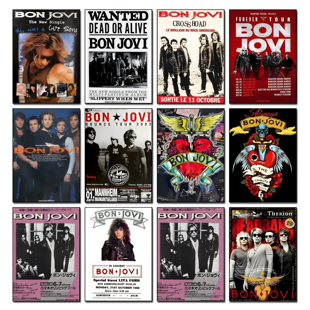 Bon Jovi 12-Poster Collection — Digital Download