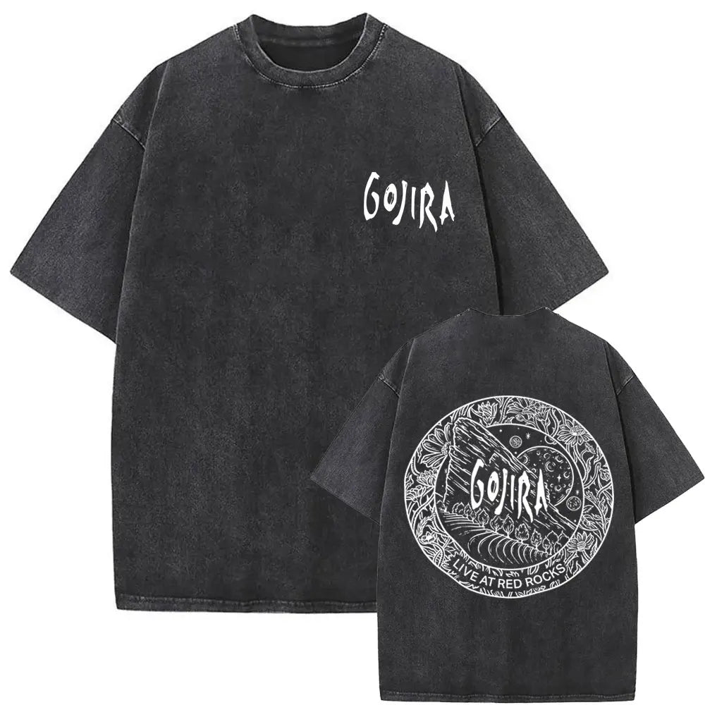 Vintage Gojira Washed Distressed Metal T-Shirt
