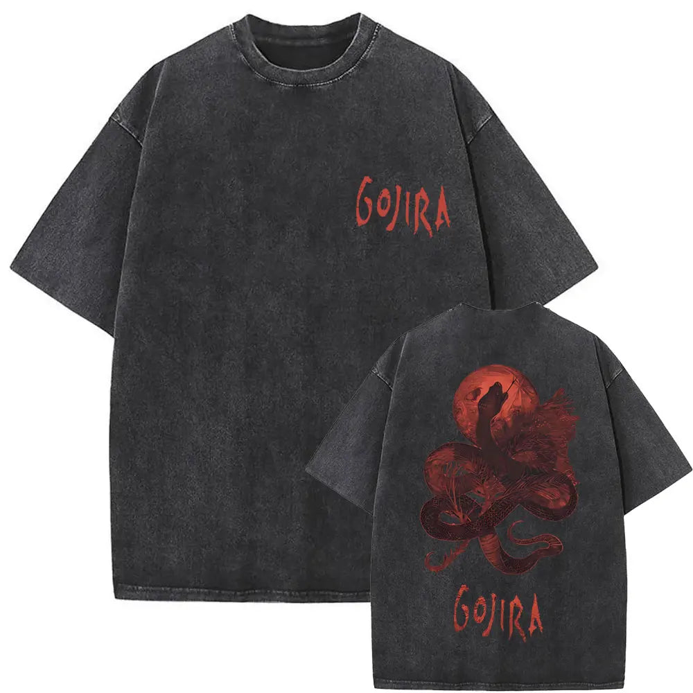Vintage Gojira Washed Distressed Metal T-Shirt