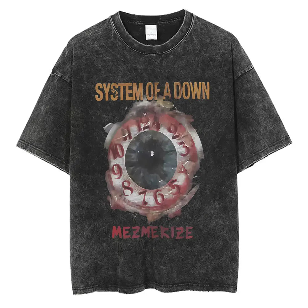Vintage System of a Down Washed Distressed Band T-Shirt
