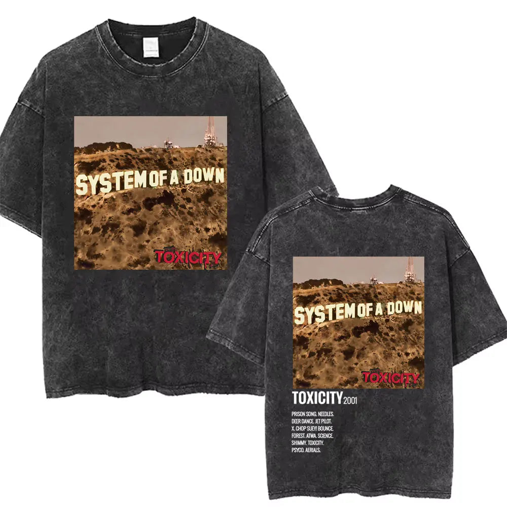 Vintage System of a Down Washed Distressed Band T-Shirt
