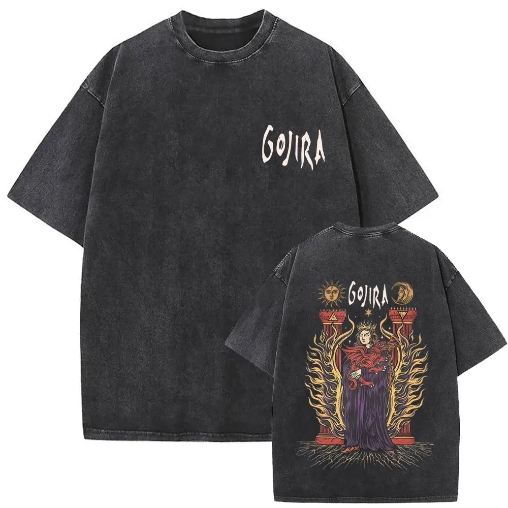Vintage Gojira Washed Distressed Metal T-Shirt