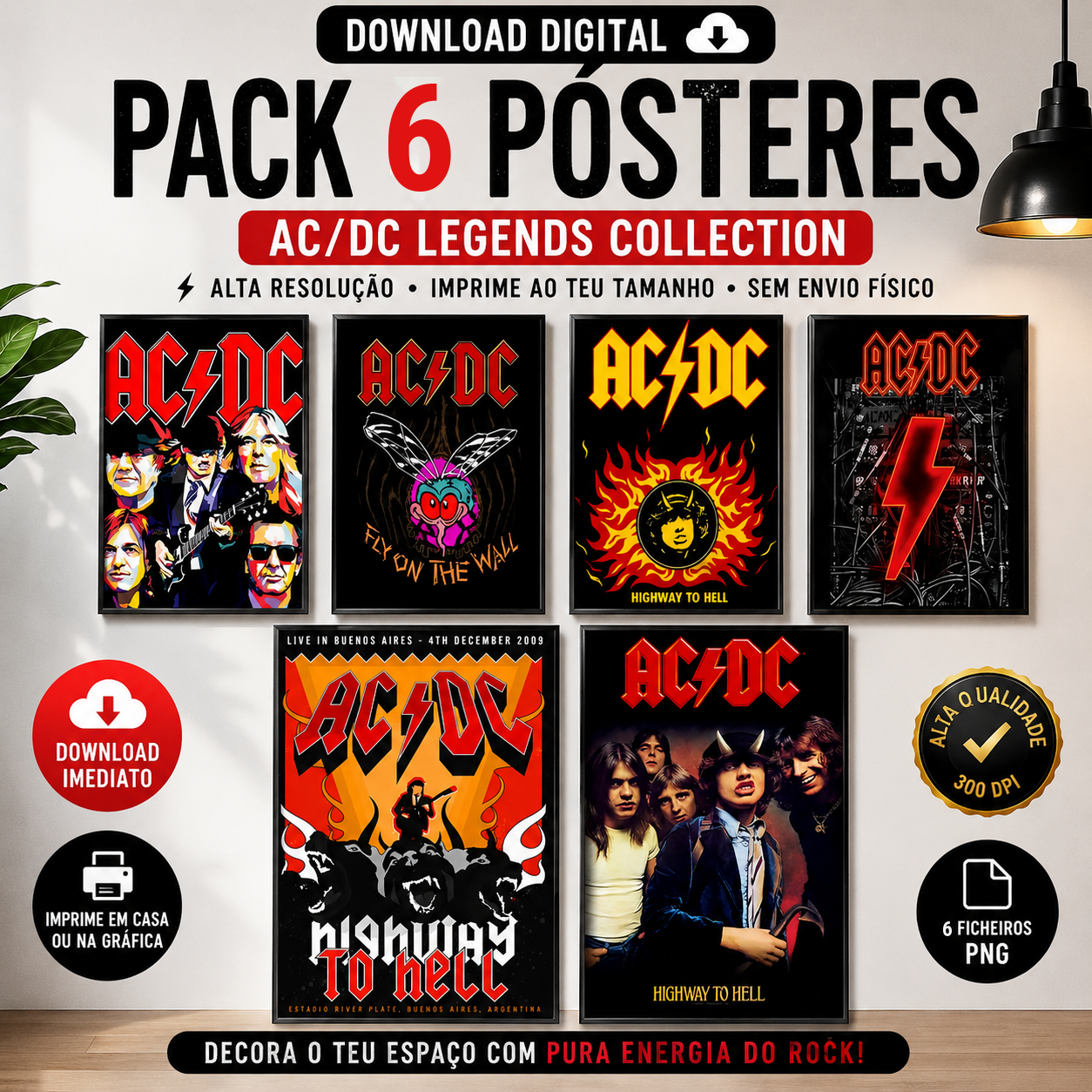 AC/DC 6-Poster Collection — Digital Download